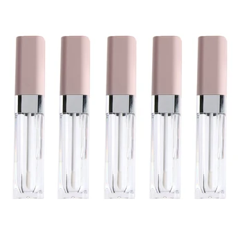

1pcs Portable Lip Gloss Tube With Pink Screw Lid Empty Refillable Plastic Lipstick Bottle Lip Balm Holder DIY Container Jar Pot