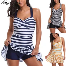 Женский цельный купальный костюм в полоску, облегающий купальный костюм, одежда для купания, плюс размер, XXL, купальный костюм для девочек