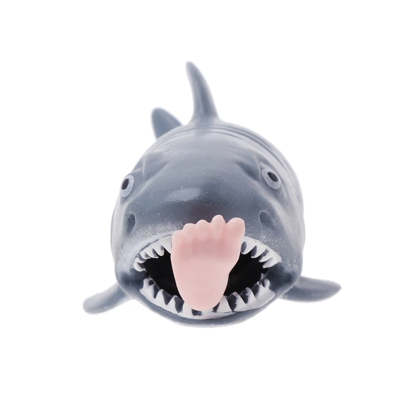 Shark Squeeze Vent Toy Fun Stress Reliever Press To Spit Leg Kids Gift Novelty 