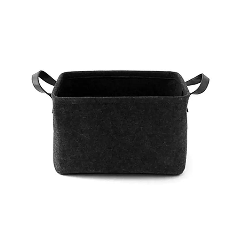 

Felt Cloth Hamper Laundry Basket Clothes Baskets Woven Fabric Debris Storage ~