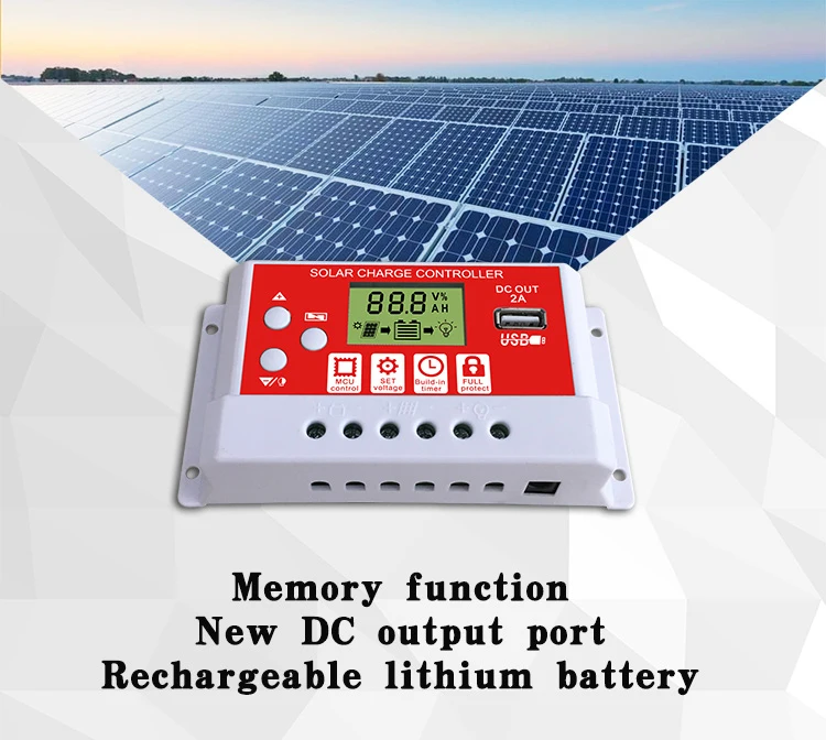 Интеллектуальная память Авто контроллер заряда 30A lcd двойной USB 5V Выход