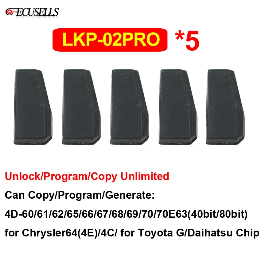 5 шт./лот LKP-02PRO 4D/4C Заготовка ключа замка зажигания автомобиля копия чип для Tango VVDI KYDZ ключ программист разблокировка/программа/копия неограниченное 4D-60/61/62/65