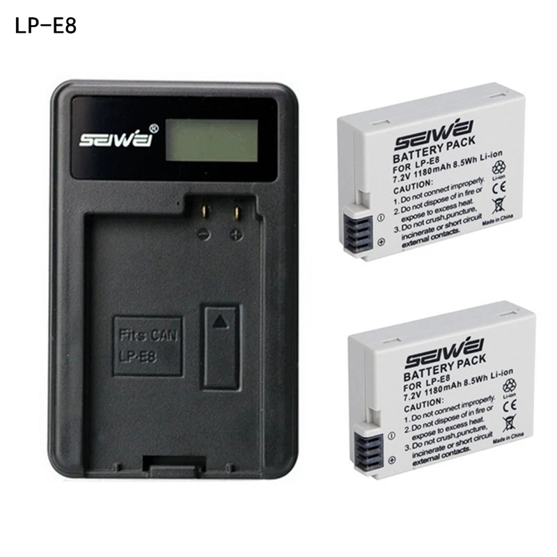 SEIWEI LP-E8 LPE8 USB камера зарядное устройство с ЖК-экраном один двойной вилки для Canon EOS 550D 600D 650D 700D Kiss X4 X5 X6i