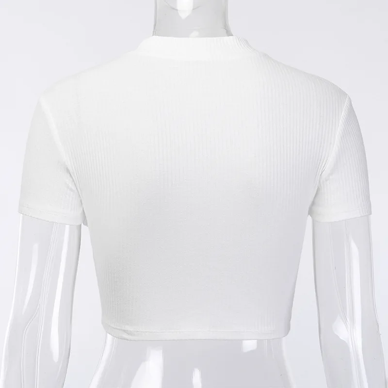 white turtleneck short sleeve