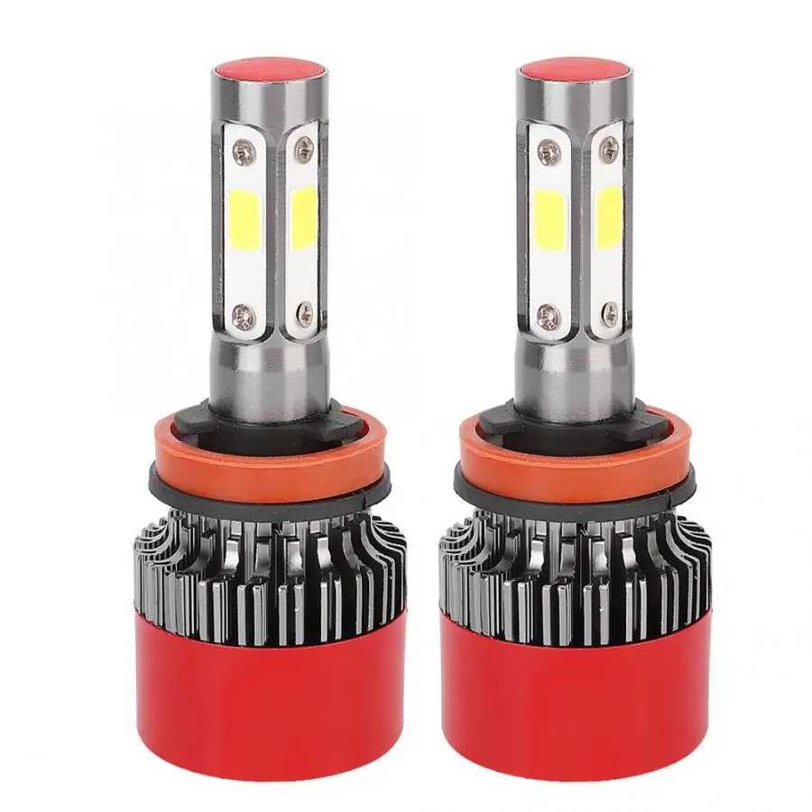2pcs 4-Side Light EV16 H11 Car LED Headlight Bulbs IP67 Waterproof 6000K Cool White 28W 8V-48V Auto Accessories | Автомобили и