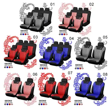 

Universal Styling Full Set Gecko 3D Tire Print Interior Accessories Automobile Protector Car Seat Cover For Car Tools