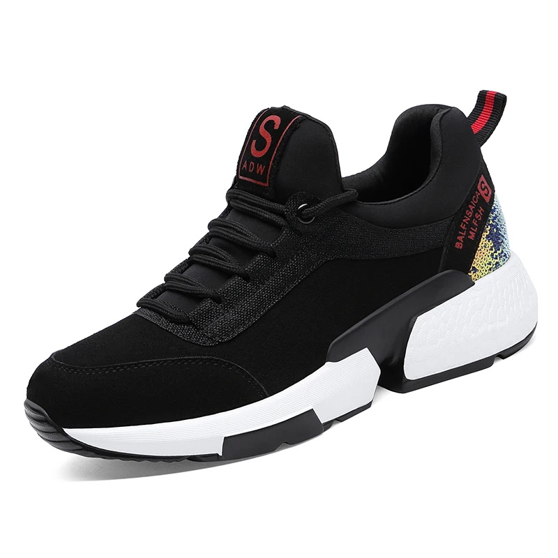 1 Women's Vulcanize Sneakers Shoes New Fashion Flats Black Shoes Ladies Platform Comfortable Breathable Tenis Feminino EA0040 - Цвет: 1