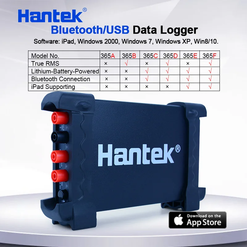 Hantek Virtual Based PC Data Logger Voltage Current Recorder Bluetooth LiBattery 