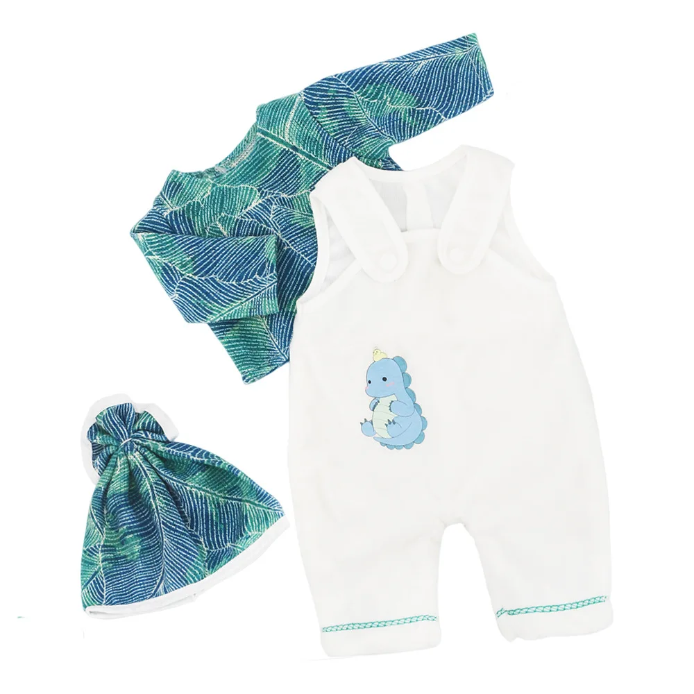Fashion Clothes Suit Fit For 43cm Baby New Born Doll 17 Inch Dolls Clothes,Children best Birthday Gift - Цвет: Зеленый