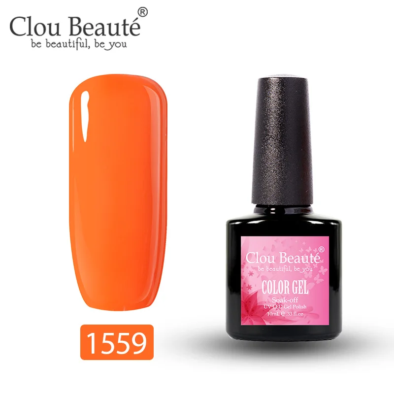 Clou Beaute 10 мл Праймер гель лак замачиваемый гель лак для ногтей Базовое покрытие не протирать Топ УФ гель лак для ногтей светодиодный гель дизайн ногтей гибридный - Цвет: 1559