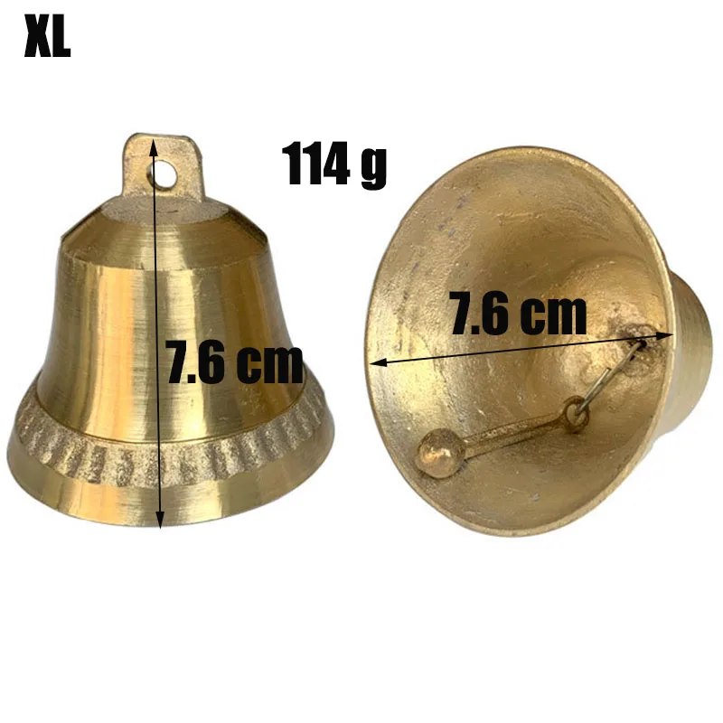 7.6 cm Wind Chime Гонг-колокол 2 шт. подвесное Рождественское украшение в виде колокольчиков подвеска ветряные колокольчики металлический античный медный рожок Колокольчик для двери дома - Цвет: 7.6 cm