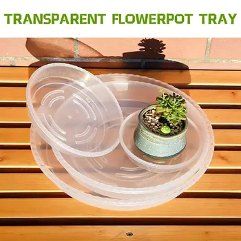 

10PCS Clear Plant Saucers Excellent Transparent Drip Tray Flower Pot Mat for Indoor Outdoor Plants Supply Cushion Round Dish