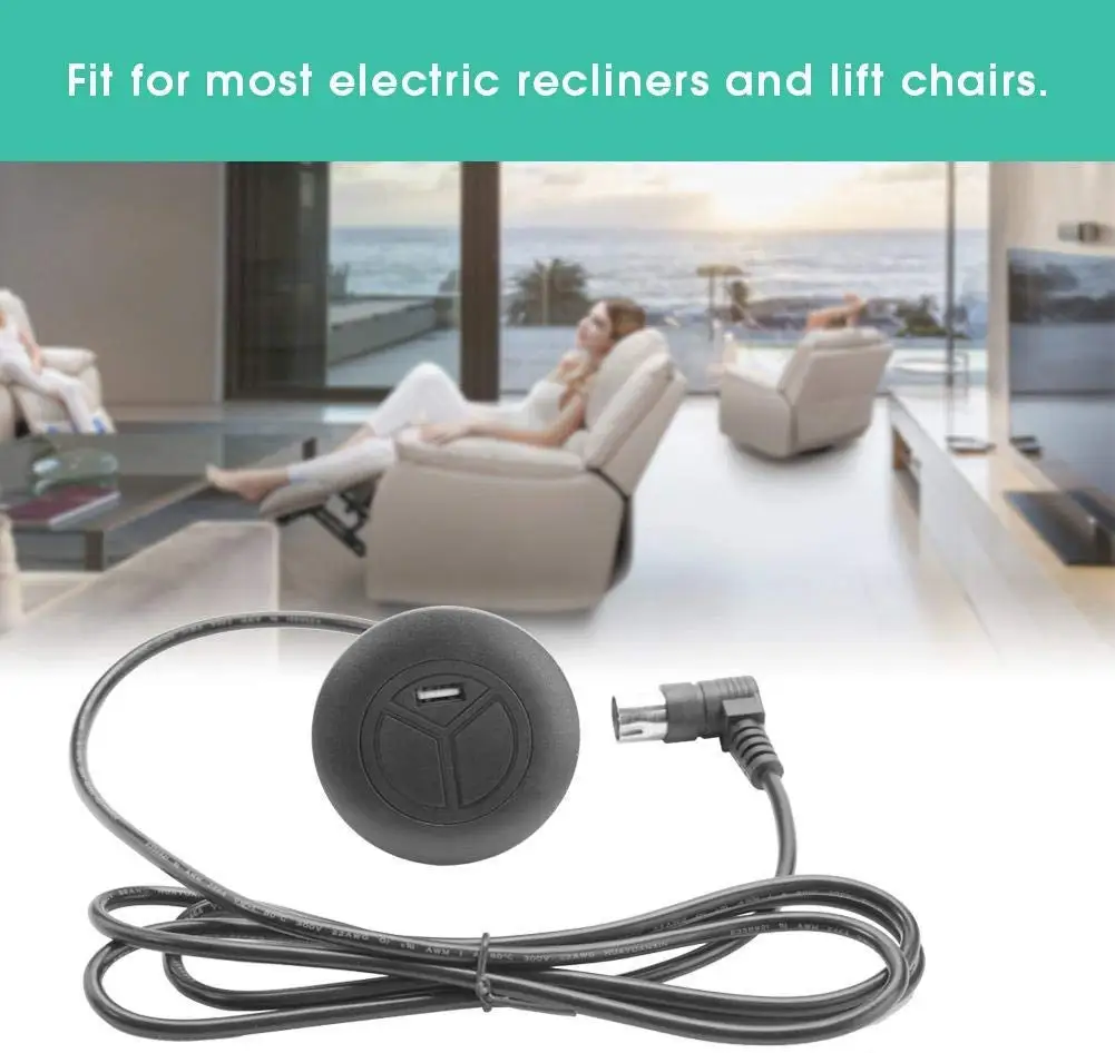 2 кнопки ручной переключатель дистанционного управления электрический, для кресла с откидной спинкой диван кресло с подъемным механизмом пульты дистанционного управления с USB Порты и разъёмы