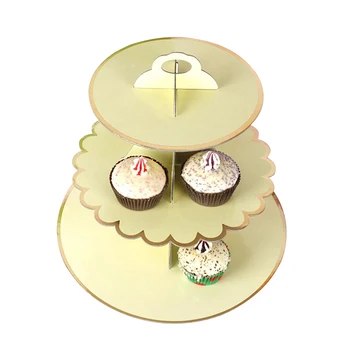 

3-Tier Round Cardboard Cupcake Stand Pastry Serving Platter Party Dessert Tower New