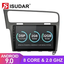 Isudar 1 Din Авто Радио Android 9 для VW/Volkswagen/Golf 7 Автомобильный мультимедийный видео gps Восьмиядерный ОЗУ 2 Гб ПЗУ 32 Гб Камера USB DVR FM