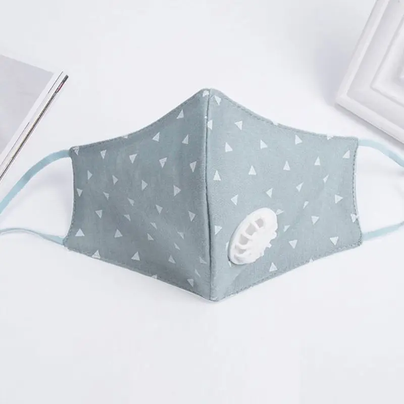

Women Unisex Cotton Winter Mouth Mask Filter Anti Pollution Star Printed Light Color Mouth-Muffle Respirator With Breath Valve