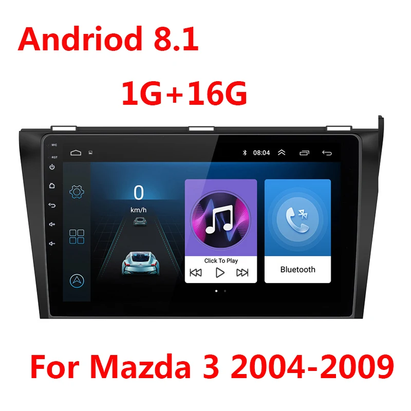 A 1 16G 9 дюймов Android 9,1 Автомобильный мультимедийный видео плеер 2G+ 32G для Mazda 3 Мазда 3 2004-2012 2din gps-навигация, радио, стерео wifi без DVD - Цвет: A 1 16G