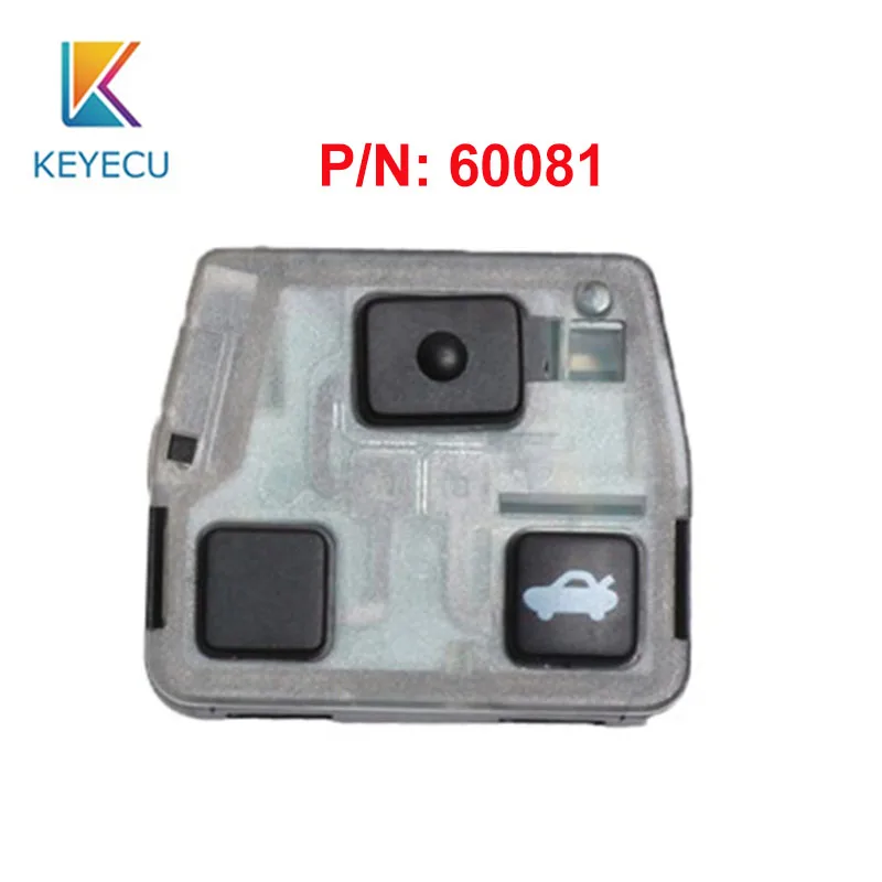 

KEYECU for Toyota RAV4 Corolla Yaris Replacement New Remote Board Key Fob 2 Button 433MHz P/N: 60081