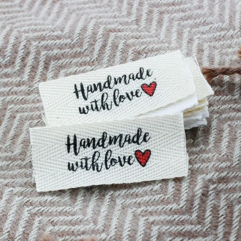 20x50 мм, хлопчатобумажная саржевая тесьма, плоские или складные этикетки, бирки для вязаных изделий, на заказ, индивидуальная, женская, аксессуары для шитья