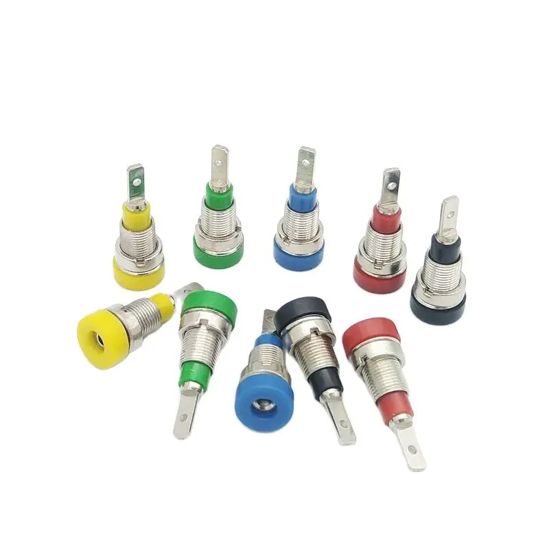10pcs/lot Multimeter Instrument 2mm Banana Plug Pure copper Insulation