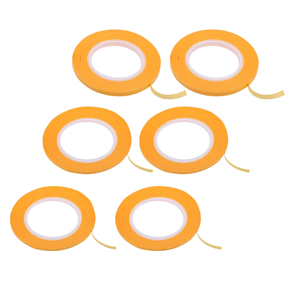 6 Piece Painting Masking Tape DIY Model Cover Roll Tapes Craft Tool 2-6mm