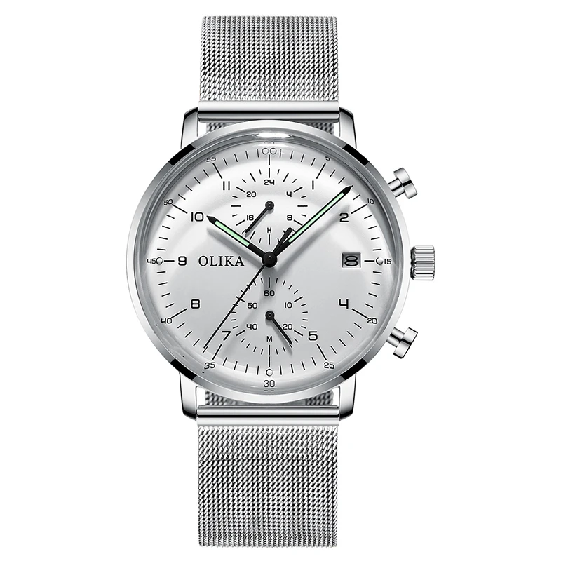 Часы мужские ультратонкие деловые водонепроницаемые с выпуклым стеклом