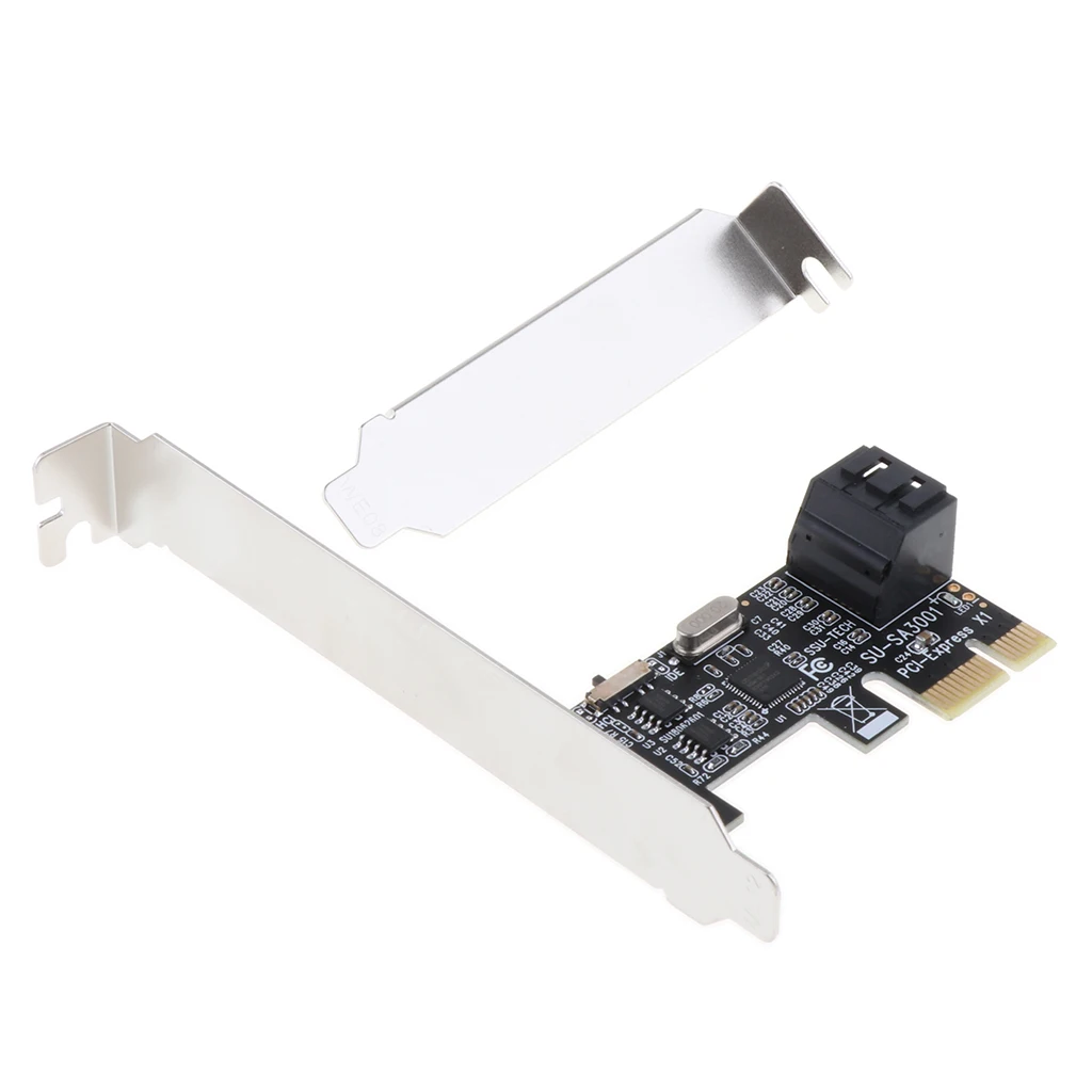 PCI-E PCI Express 1x to Sata 3.0 III 2-Port ASM1061 Card Converter Adapter