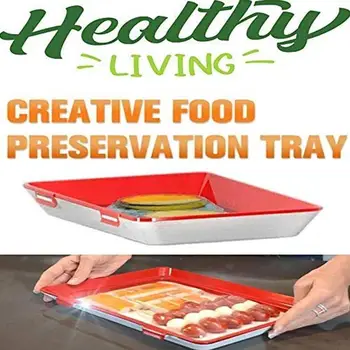 

Food Preservation Tray For Home Food Keeping Fresh Safe Creative Seal Storage Refrigerator Spacer Organizer Tray