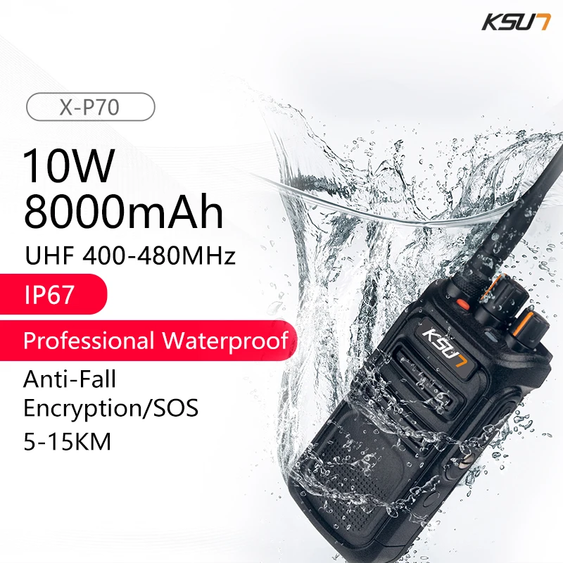 Radio-Transmitter Scanner Walkie-Talkie Woki Toki Uhf-Radio Handheld IP67 10W