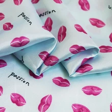 100 см* 148 см дизайн губ атласный материал рубашка шарф подкладка текстиль