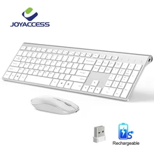 Mouse recarregável sem fio com 106 teclas, mouse coreano/francês/alemão/inglês/italiano/espanhol conjunto de
