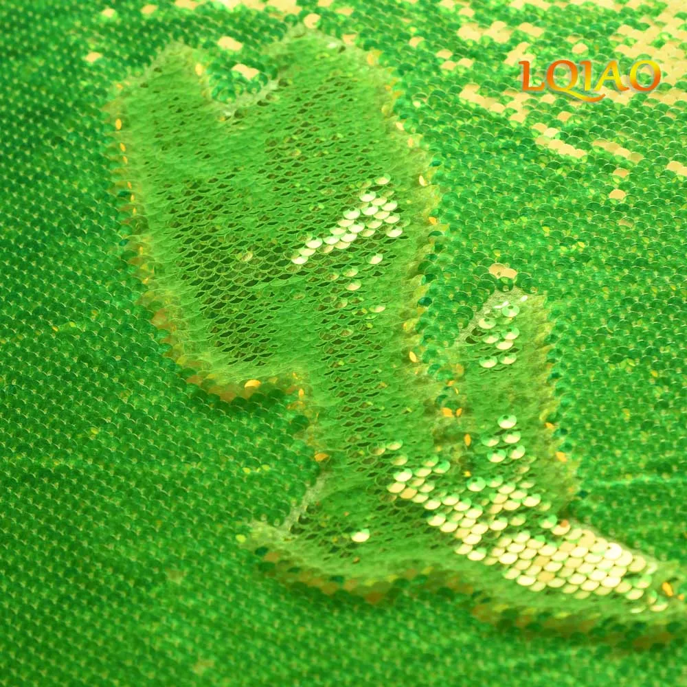 Apple Green Mermaid Sequin Fabric 007