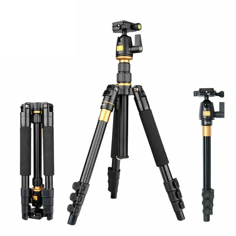 

Zomei Q555 professional aluminum flexible camera tripod stand with ball head for DSLR cameras portable