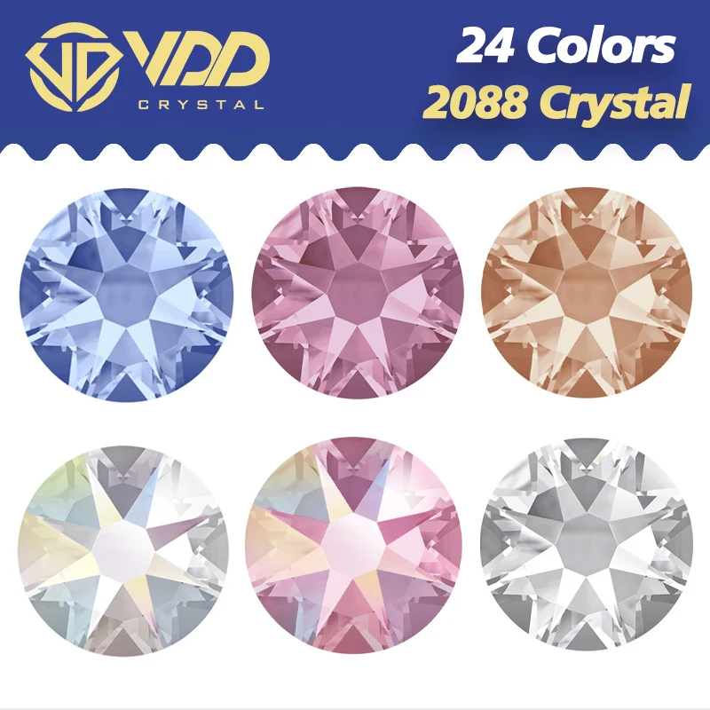 

VDD Non Hot Fix 2088 8 Big 8 Small Nail Art Rhinestones Crystal In Flowers Nail Stones Rhinestones And Decorations Diamond DIY