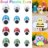 100Pcs Plastic Wiggling 3D Doll Eyes Oval Moving Eyes for DIY Toys Dolls Stuffed Animals Plush Eyes Handmade Toy Accessories 1