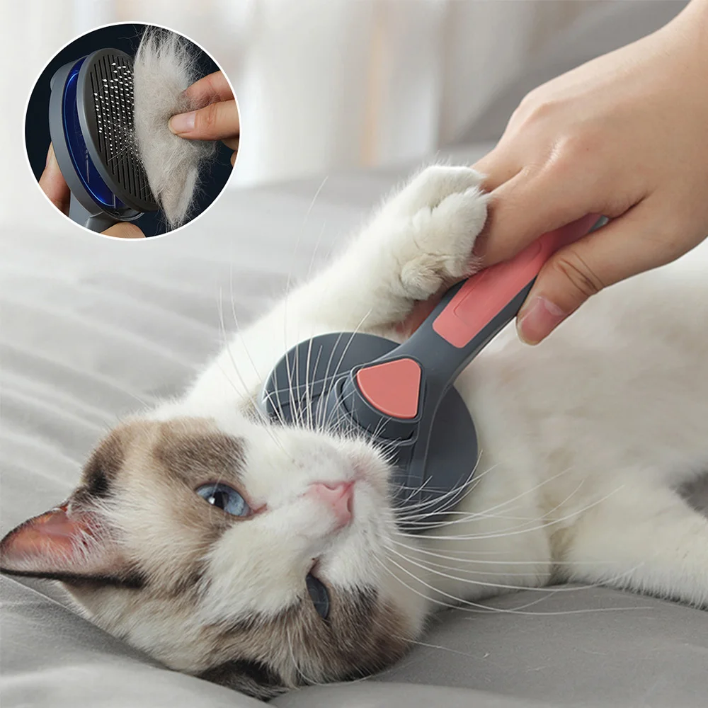 Cat Brush Dog Comb Hair Removes Pet For Grooming Cleaner Cleaning Beauty Products Self Slicker | Дом и сад