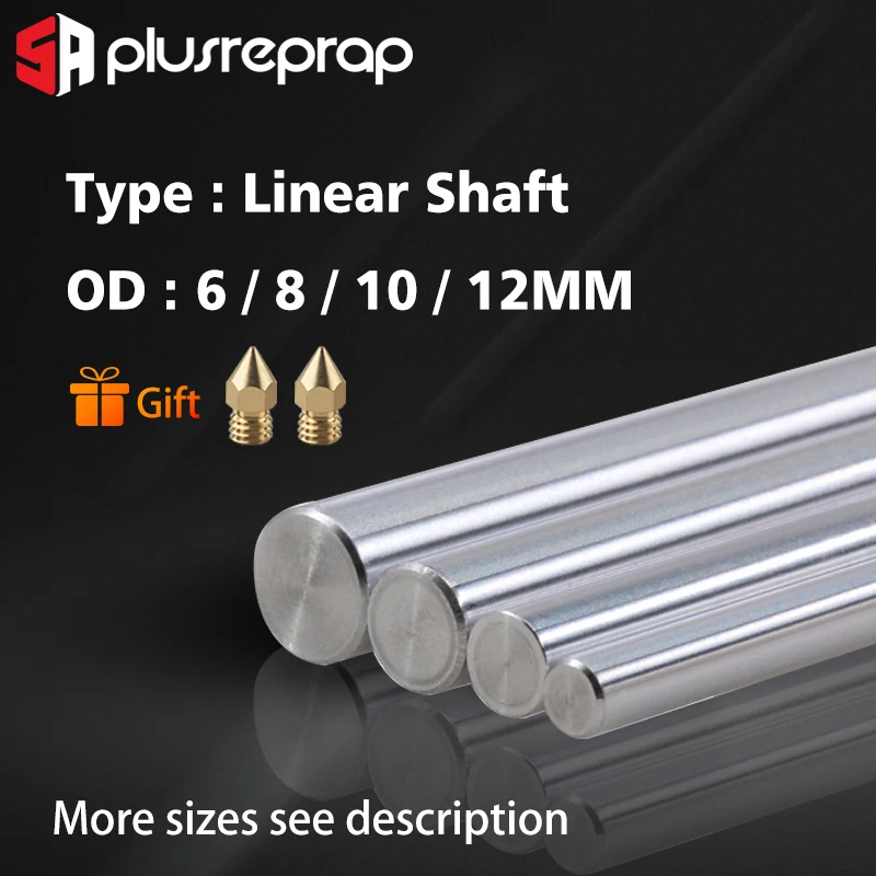 

Liner Rail OD 6/8/10/12mm Linear Shaft Lenght 200 250 300 320 339 350 370 400 500 mm for 3D Printer X Y Z axis CNC Parts