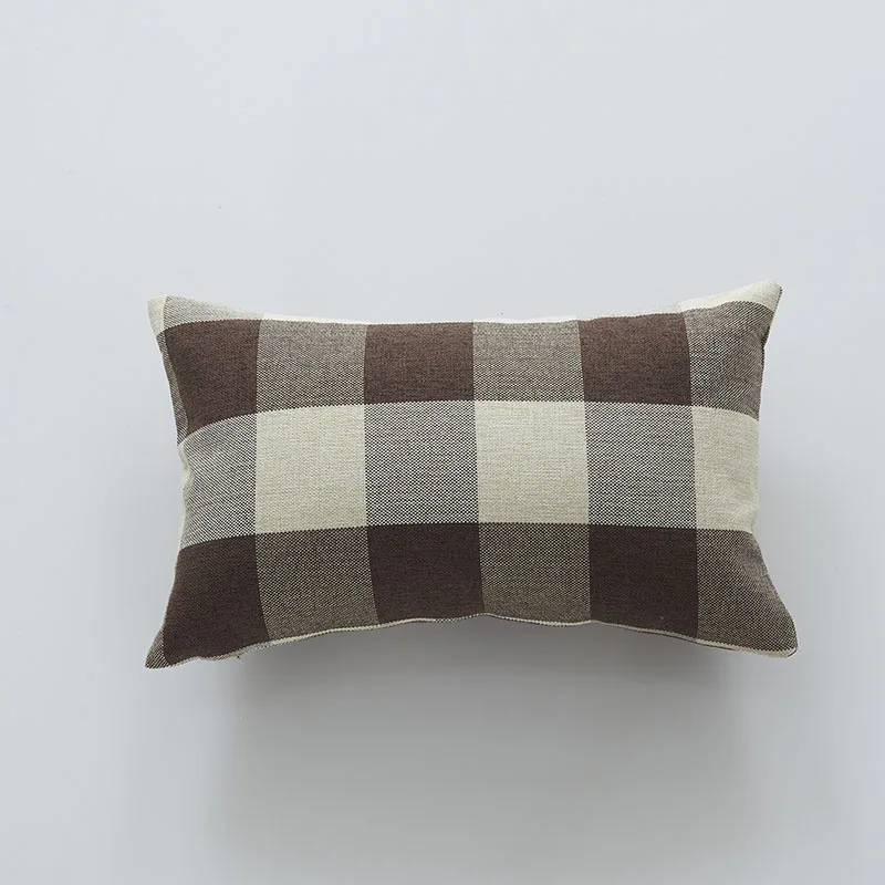 cushion cover9 30*50 см подушка в клетку для стула Чехлы без внутренней хлопковой льняной подушки kussens woondecoratie Прямоугольная подушка наволочки X48 - Цвет: cushion cover9