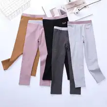 Осень стиль корейский стиль детская одежда для девочек хит цвет карты SGS-CSTC брюки детские хлопок нить верхняя одежда леггинсы Повседневная