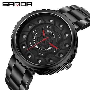 

Fashion Car Wheel Rim Sports Quartz Men's Watches Army Stainless Sport Waterproof Creative Car Rim Men Watch Relogio Masculino