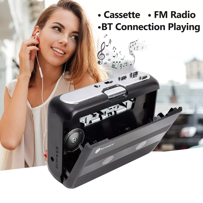 Lettore Di Cassette Bluetooth Portatile Radio Fm Lettore Di Cassette Bluetooth Lettore Di Cassette Trasmettitore Per Cuffie Per Altoparlanti