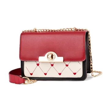 

Fashion Bags for Women Cute Messenger Bags Small Heart PU Leather Shoulder Bag For Girls Flap Chain Phone Bolsa 2020