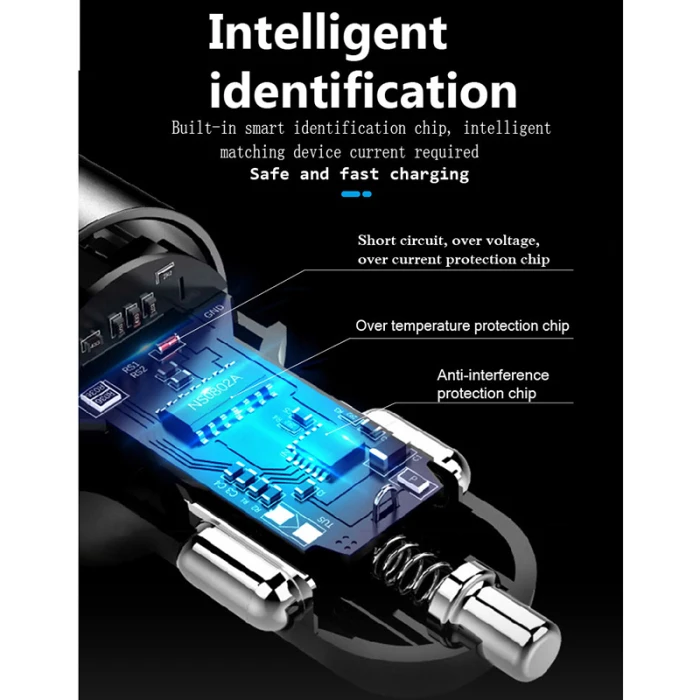 Быстрая зарядка QC3.0 встроенный чип идентификации с Bluetooth для мобильного воспроизведения музыки