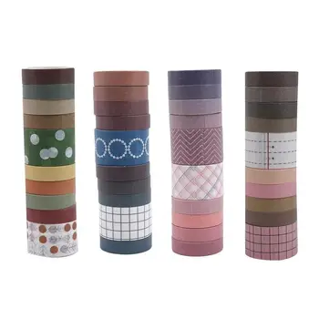 

10pieces/package Paper Tape Diy Scrapbook Masking Process Tape Set Decoration Student School Office Stationery Supplies