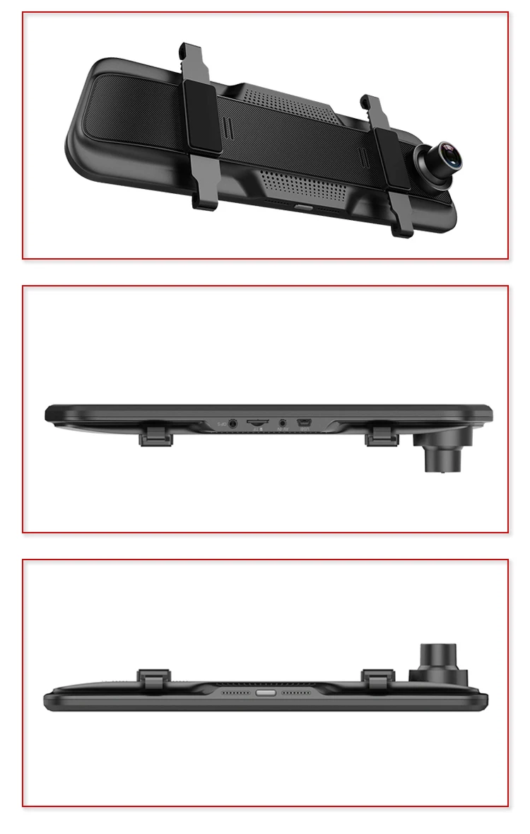 Limousback1" потоковое медиа зеркало Dash Cam Полноэкранный сенсорный двойной объектив ночного видения 1080P Передняя 720P резервная Автомобильная dvr ADAS