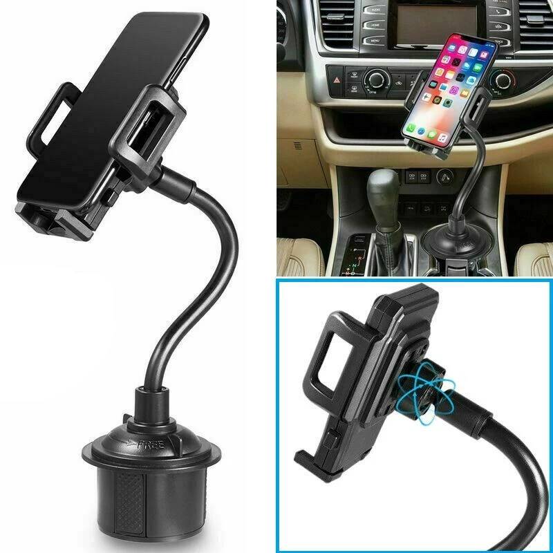 Universal Adjustable Car Mount Gooseneck Cup Holder Cradle Stand for Cell Phone M8617