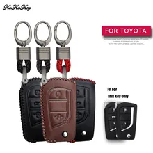 Кожаный чехол для ключей автомобиля, защитный чехол для Toyota Corolla avensis Prado Fortuner RAV4 CHR, автомобильный брелок для ключей