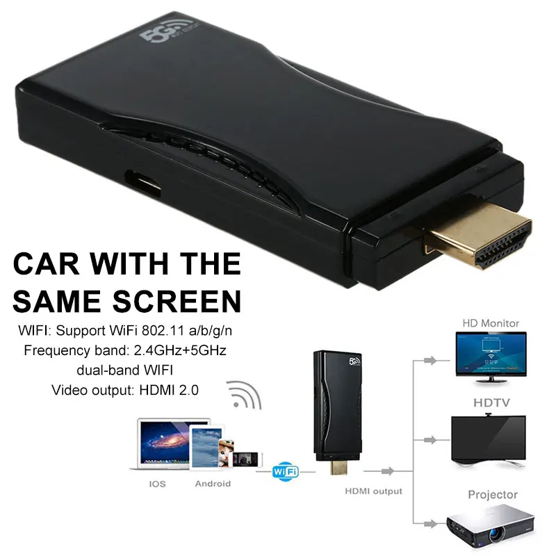 PTV Airplay Универсальный PTV дисплей зеркальный экран Full HD HDMI ключ Carlinkit портативный