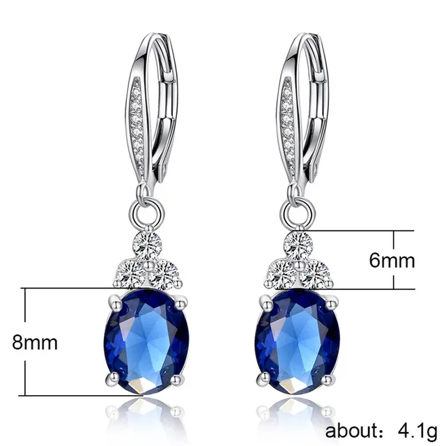 Huitan Vintage Drop Earrings with Oval Cutting Cubic Zirconia Brilliant Cocktail Party Earrings for Women wholesale lots bulk 5