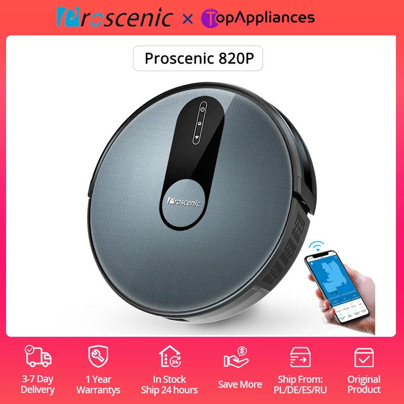 Робот-пылесос Proscenic 820P всасывание 1800 па влажная уборка | Бытовая техника